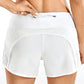 Feathery-Fit Mid-Rise Lined Shorts with Flat Waist 4''