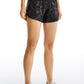 Feathery-Fit Mid-Rise Lined Shorts with Flat Waist 4''