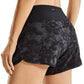 Feathery-Fit Mid-Rise Lined Shorts with Flat Waist 4''