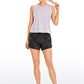 Feathery-Fit Mid-Rise Lined Shorts with Drawstring 4''