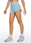 Feathery-Fit Soft High Rise Lined Shorts with Flat Waist 2.5''