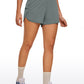 Feathery-Fit Soft High Rise Lined Shorts with Back Pocket 4''