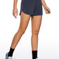 Feathery-Fit Soft High Rise Lined Shorts with Back Pocket 4''