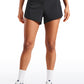 Feathery-Fit Soft Mid-Rise Lined Shorts with Back Zipper Pocket  4''