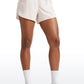 Feathery-Fit Soft Mid-Rise Lined Shorts with Back Zipper Pocket  4''