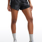 Feathery-Fit Soft Mid-Rise Lined Shorts with Back Zipper Pocket  4''