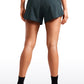 Feathery-Fit Soft Mid-Rise Lined Shorts with Back Zipper Pocket  4''