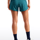 Feathery-Fit Soft Mid-Rise Lined Shorts with Back Zipper Pocket  4''