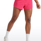 Feathery-Fit Soft Mid-Rise Lined Shorts with Back Zipper Pocket  4''