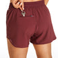 Feathery-Fit Mid-Rise Lined Shorts with Drawstring 4''