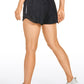 Feathery-Fit Mid-Rise Lined Shorts with Drawstring 4''