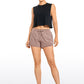 Feathery-Fit Mid-Rise Lined Shorts with Drawstring 4''