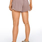 Feathery-Fit Mid-Rise Lined Shorts with Drawstring 4''