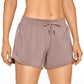 Feathery-Fit Mid-Rise Lined Shorts with Drawstring 4''