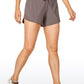 Feathery-Fit Mid-Rise Lined Shorts with Drawstring 4''