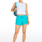 Feathery-Fit Mid-Rise Lined Shorts with Drawstring 4''