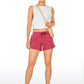 Feathery-Fit Mid-Rise Lined Shorts with Drawstring 4''