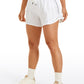 Feathery-Fit Mid-Rise Lined Shorts with Drawstring 4''