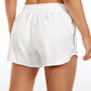 Feathery-Fit Mid-Rise Lined Shorts with Drawstring 4''