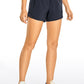 Feathery-Fit Mid-Rise Lined Shorts with Drawstring 4''