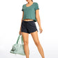 Feathery-Fit Mid-Rise Lined Shorts with Drawstring 4''