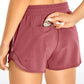 Feathery-Fit Mid-Rise Lined Shorts with Drawstring 4''