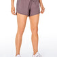 Feathery-Fit Mid-Rise Lined Shorts with Drawstring 4''