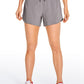 Feathery-Fit Mid-Rise Lined Shorts with Drawstring 4''