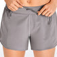 Feathery-Fit Mid-Rise Lined Shorts with Drawstring 4''