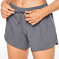 Feathery-Fit Mid-Rise Lined Shorts with Drawstring 4''