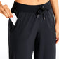 Feathery-Fit Drawstring Jogger with Pockets 28'' - Flat Waistband