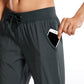 Feathery-Fit Drawstring Jogger with Pockets 28'' - Flat Waistband