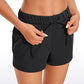 Stretch Mid-Rise Drawstring Shorts with Pockets 2.5"