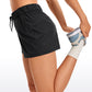 Stretch Mid-Rise Drawstring Shorts with Pockets 2.5"