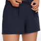 Stretch Mid-Rise Drawstring Shorts with Pockets 2.5"