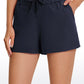 Stretch Mid-Rise Drawstring Shorts with Pockets 2.5"