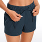 Stretch Mid-Rise Drawstring Shorts with Pockets 2.5"