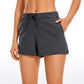 Stretch Mid-Rise Drawstring Shorts with Pockets 2.5"