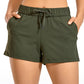 Stretch Mid-Rise Drawstring Shorts with Pockets 2.5"