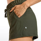 Stretch Mid-Rise Drawstring Shorts with Pockets 2.5"