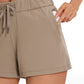 Stretch Mid-Rise Drawstring Shorts with Pockets 2.5"