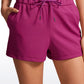 Stretch Mid-Rise Drawstring Shorts with Pockets 2.5"