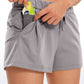 Stretch Mid-Rise Drawstring Shorts with Pockets 2.5"