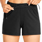 Stretch Mid-Rise Drawstring Shorts with Pockets 3.5"