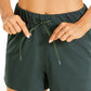 Stretch Mid-Rise Drawstring Shorts with Pockets 3.5"