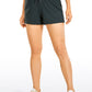 Stretch Mid-Rise Drawstring Shorts with Pockets 3.5"