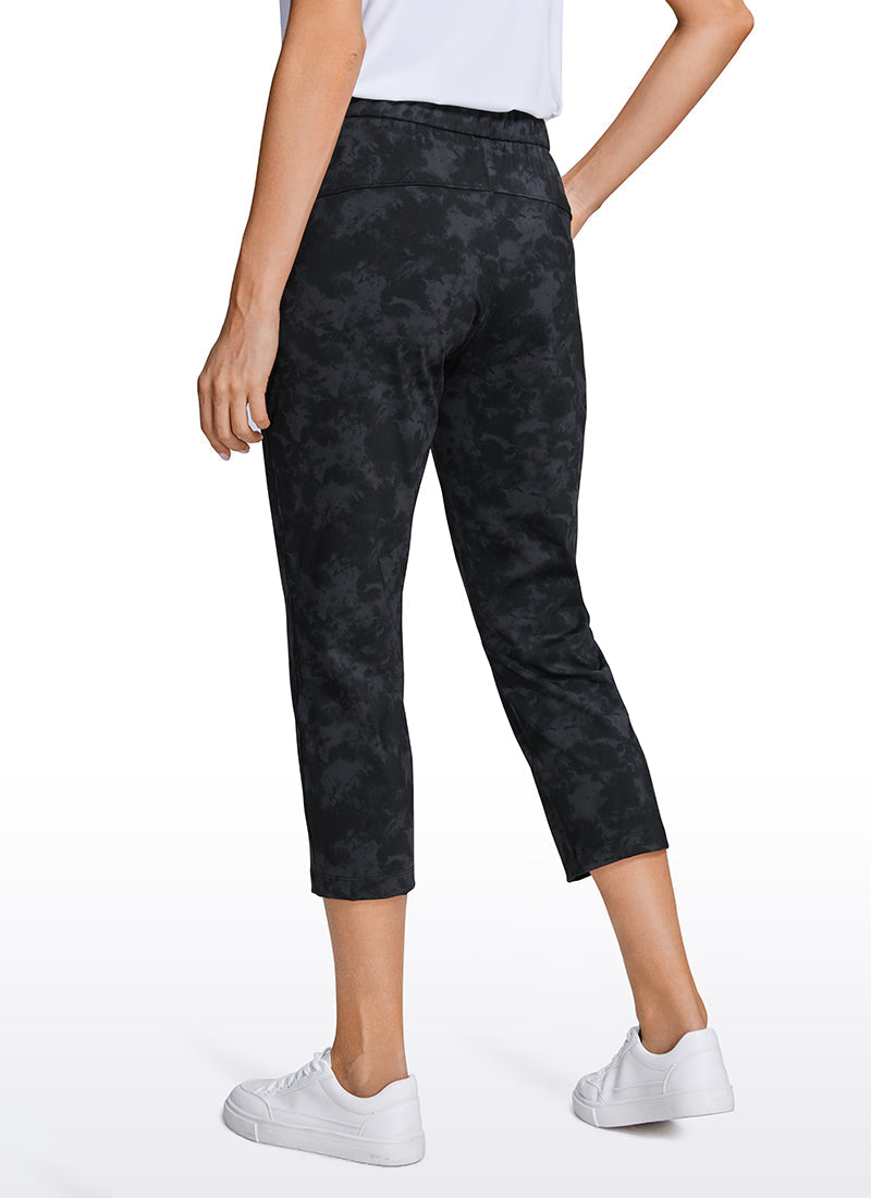 Stretch Cropped Pants with Pockets 23''