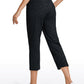 Stretch Cropped Pants with Pockets 23''