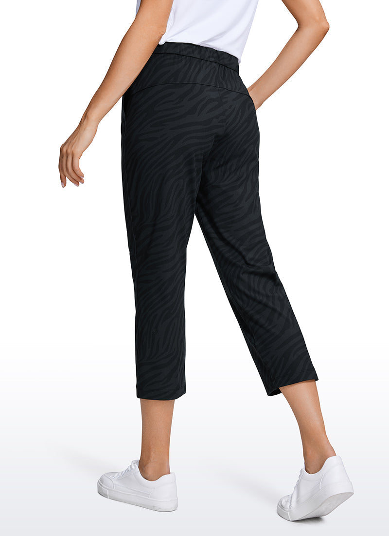 Stretch Cropped Pants with Pockets 23''