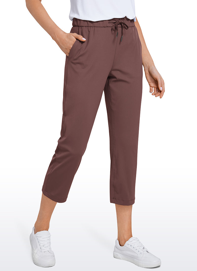 Stretch Cropped Pants with Pockets 23''